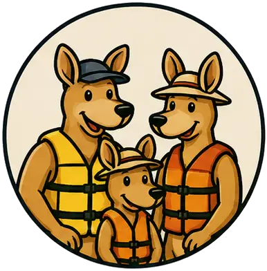 Family of kangaroos icon
