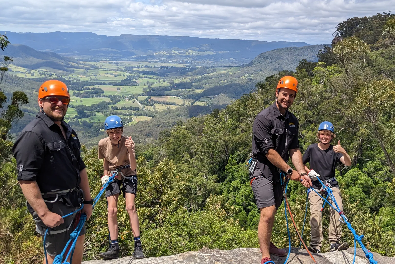 School group abseiling